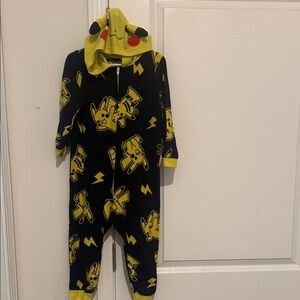 Pokemon Pikachu Hooded Footie - Black and Yellow